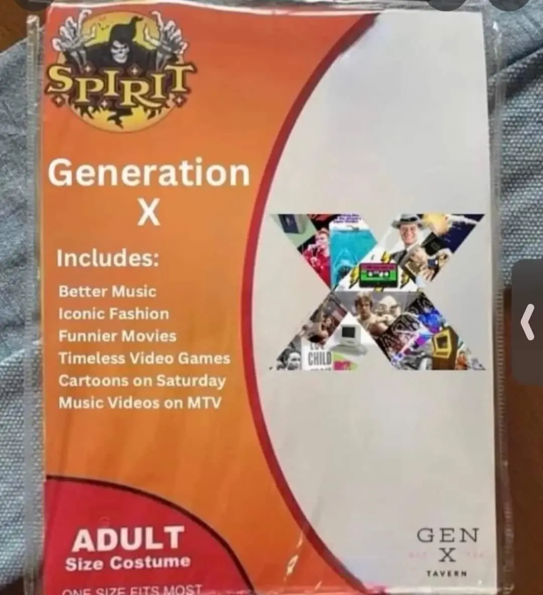 A product package labeled 'Spirit Generation X' is designed to look like a DVD or CD case, but it's actually an adult…