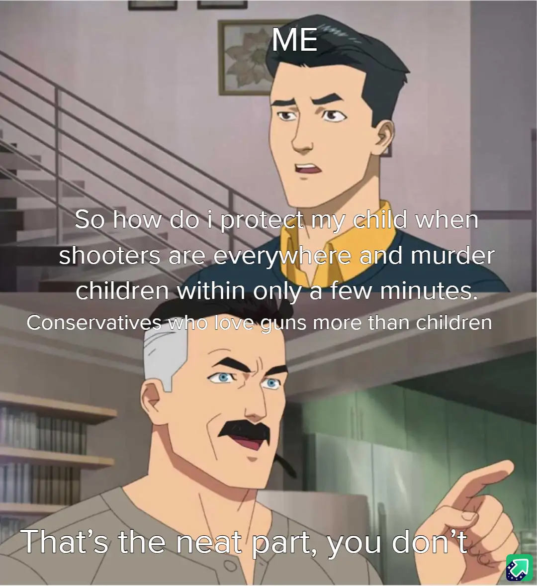 The image shows two animated characters from 'Young Justice'. The top panel features a young man labeled 'ME' asking how to…