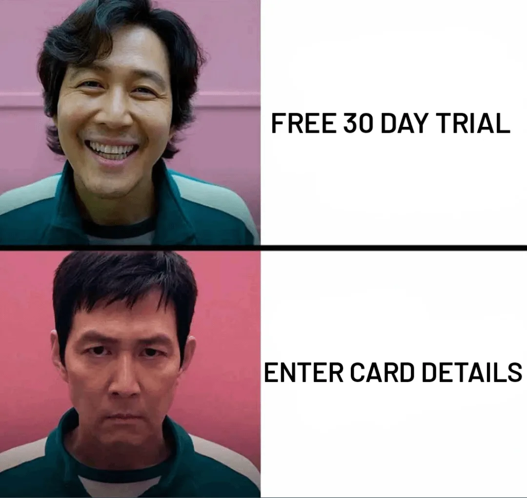 The image is a two-panel meme featuring two different expressions of the same man in a green and white tracksuit against a…