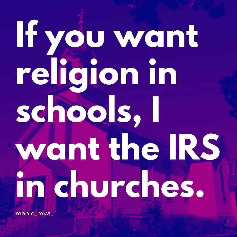 A church building is shown under a purple and magenta filter, with large white text overlaid that reads 'If you want…
