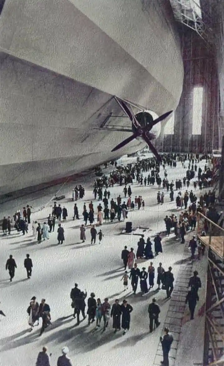 A Glimpse into the Past: Passengers Boarding the Zeppelin in the 1930s