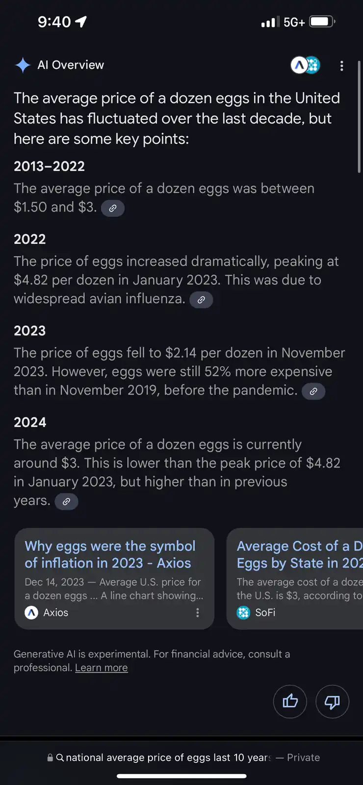 Does anyone have tips for creating an Egg price tracker?