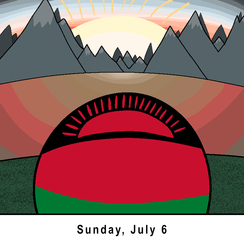 A cartoon-style illustration shows a large, stylized eye with a red iris, black pupil, and red eyelashes, set against a…