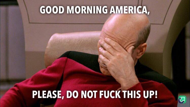 A bald man in a red uniform sits in a chair, covering his face with his hand in a 'facepalm' gesture. White bold text…