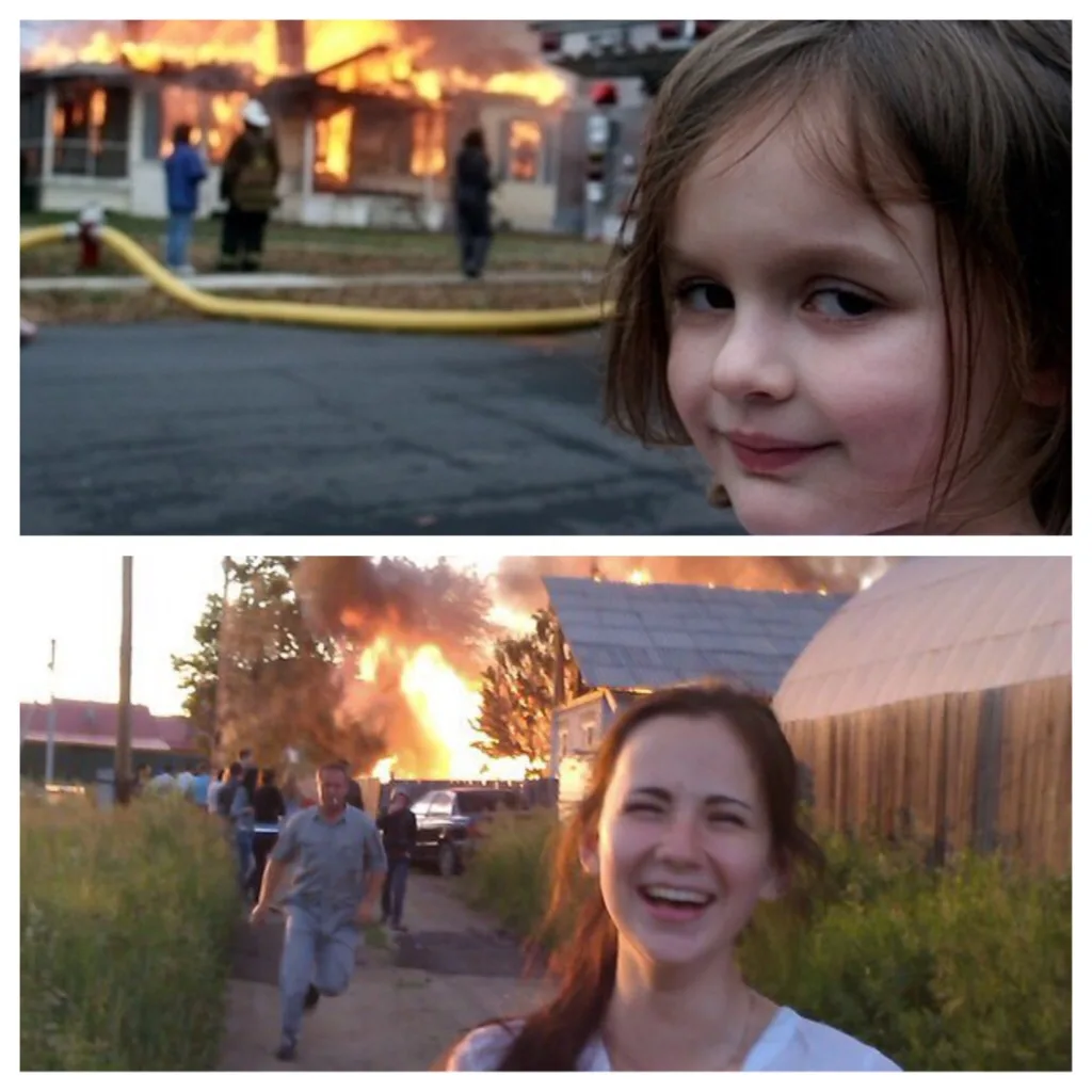 Look at Disaster Girl all grown up and thriving!