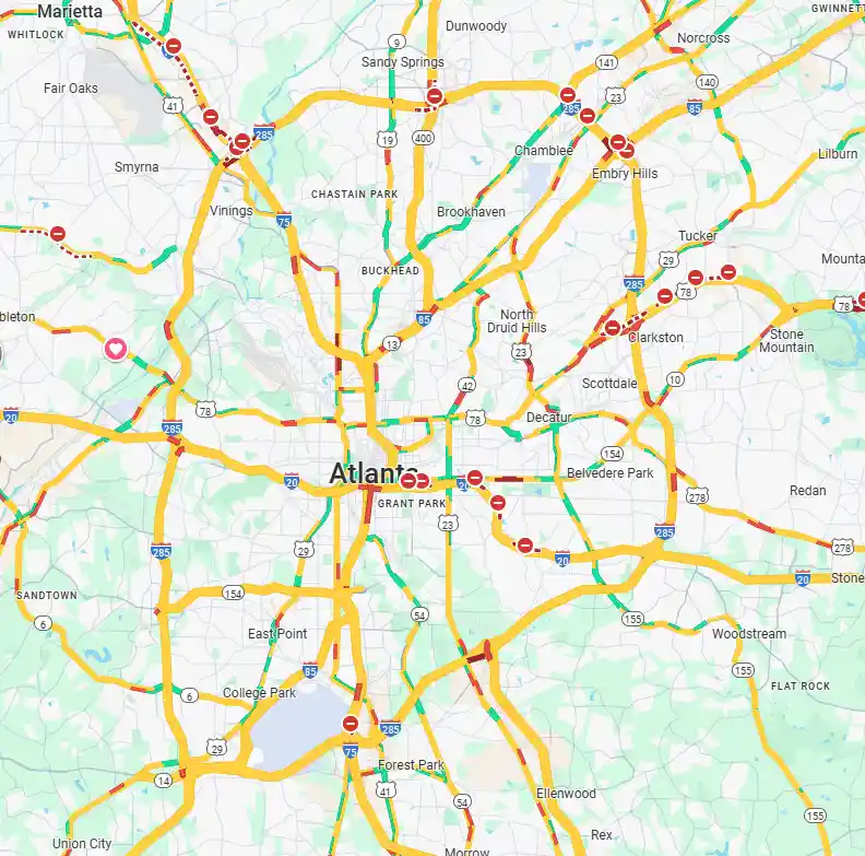 Atlanta's Morning Traffic: A Surprising Lack of Congestion