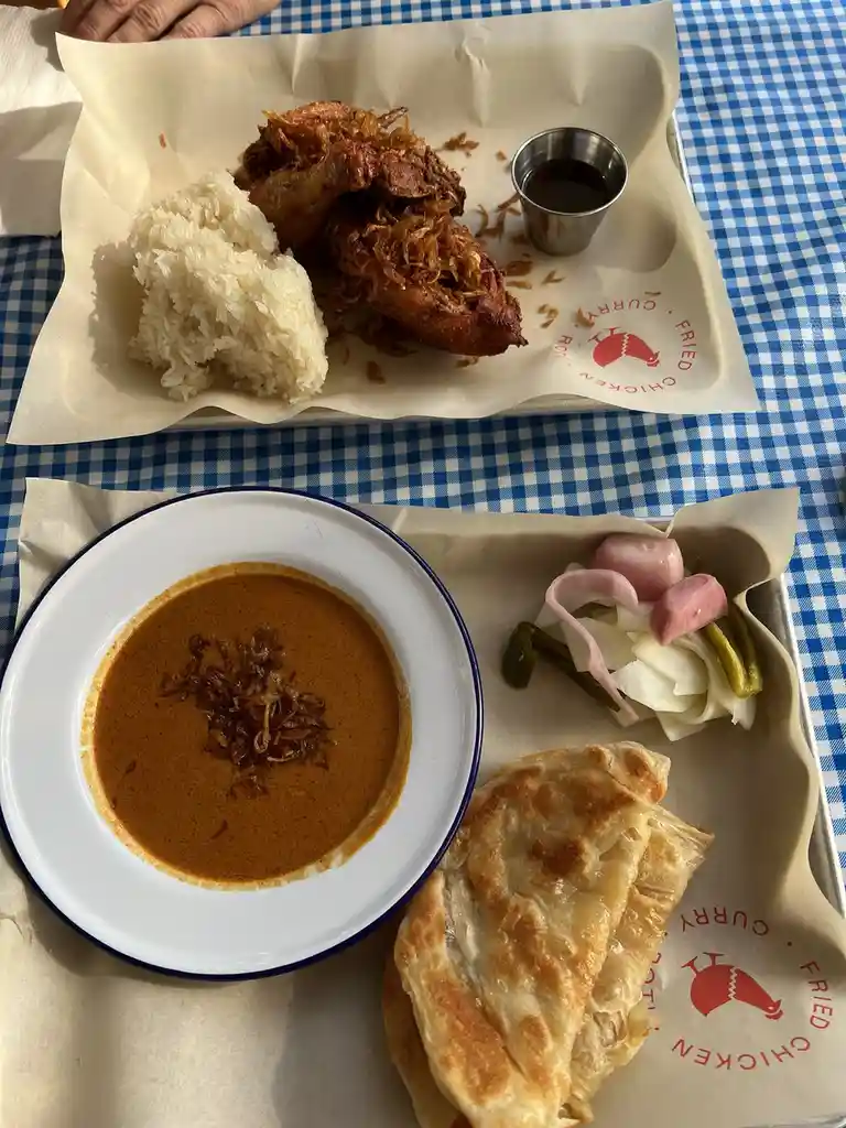 Enjoying a delightful lunch at Hat Yai on Killingsworth.