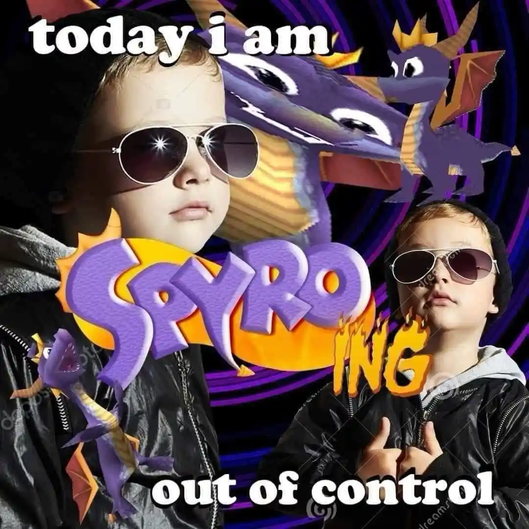 The image features two photos of a young boy wearing sunglasses and a black jacket, styled like a video game character…