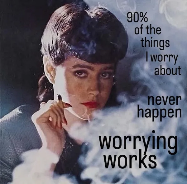 A woman with dark hair and red lipstick holds a cigarette, exhaling smoke as it swirls around her face. Overlaid text reads…