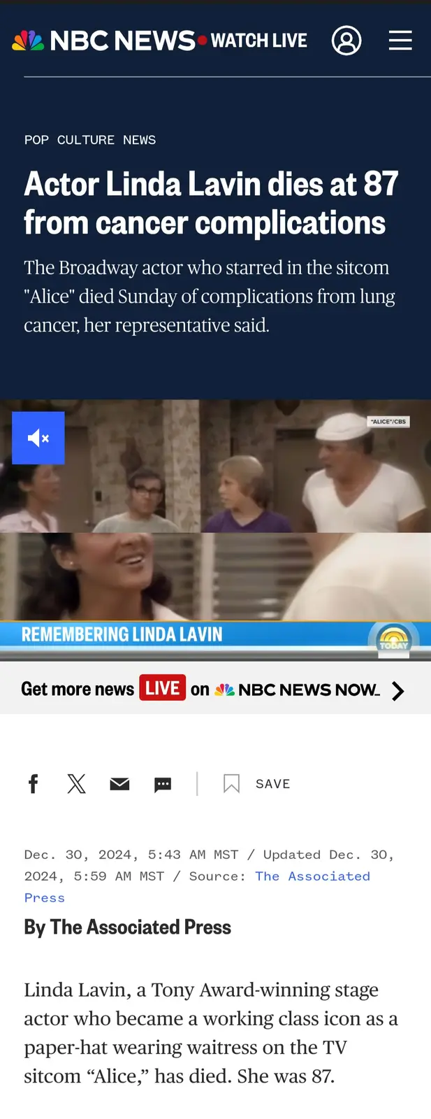 First President Carter, Now Linda Lavin – Who's Next on the List?