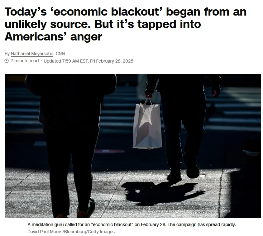 A news article screenshot shows two silhouetted people walking away from the camera, one carrying a white paper bag. The…