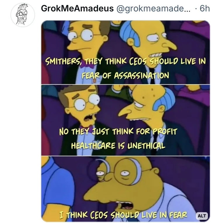 A three-panel meme featuring characters from The Simpsons. In the first panel, Mr. Burns says to Smithers, 'Smithers, they…