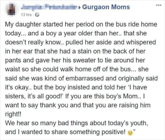 This is a message that needs to be shared! Teach your boys well—kudos to this kid!
