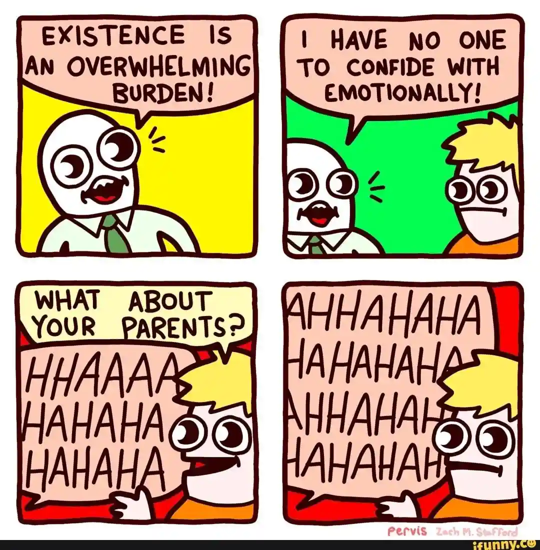 A four-panel comic strip featuring two cartoon characters. The first panel shows a white-faced character with large eyes…
