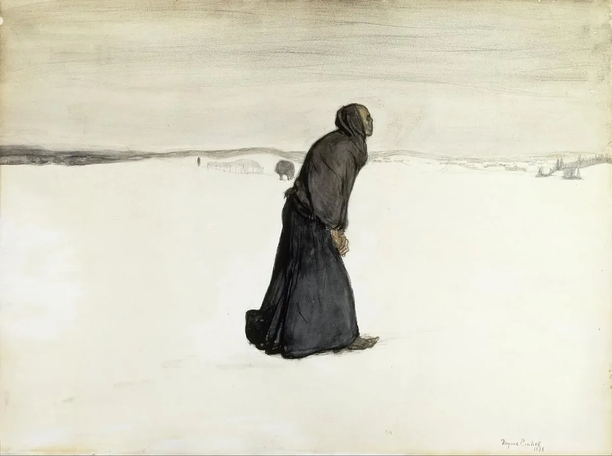 A Glimpse into Death's Walk, circa 1896 by Magnus Enckell