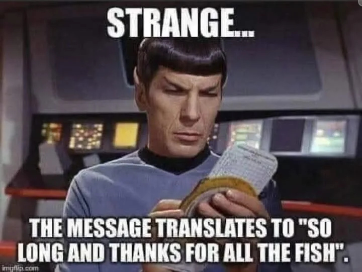 A still image of Spock from Star Trek, looking puzzled while holding a scroll-like object. White bold text overlaid at the…