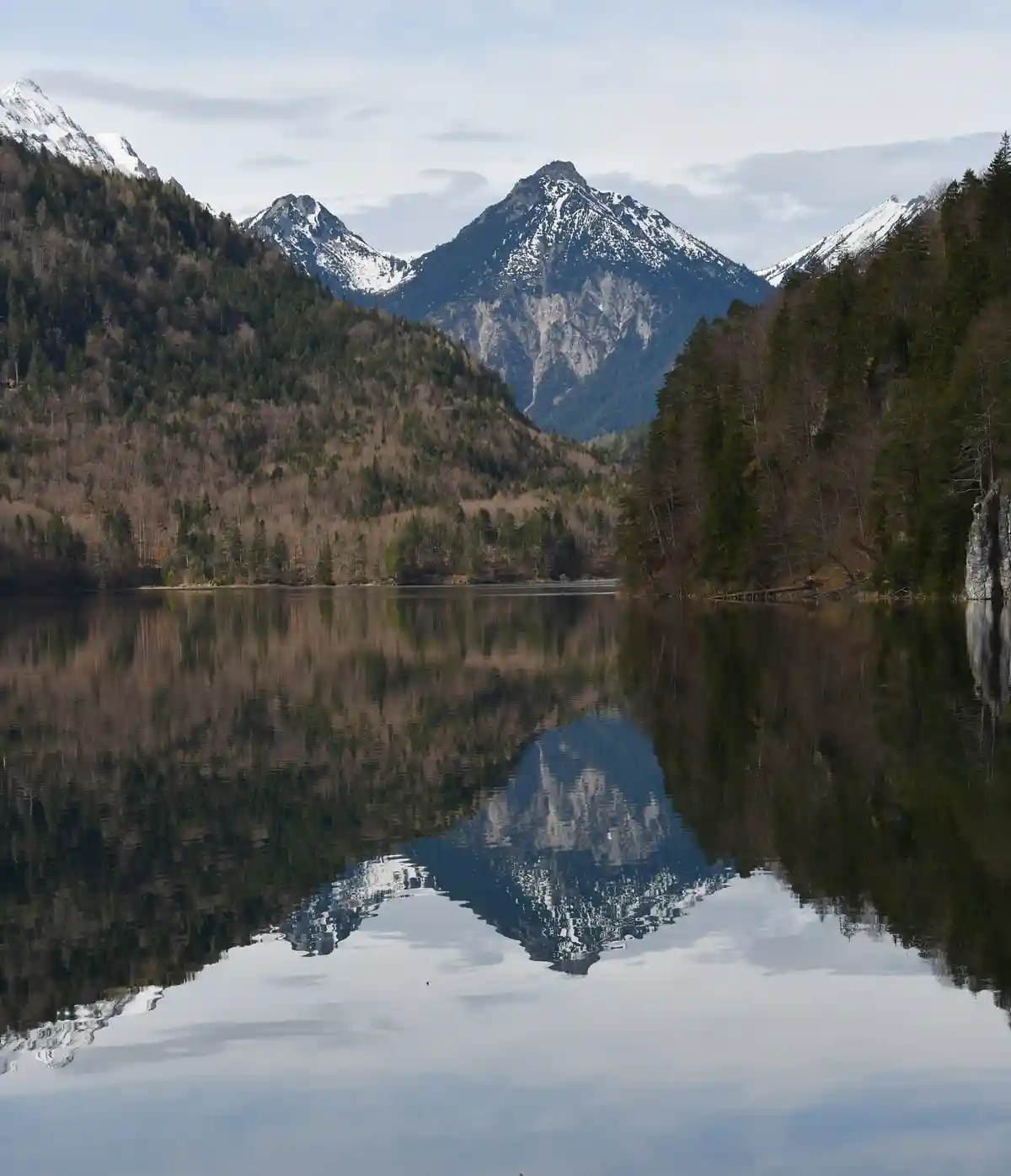 Stunning Reflections on Alpsee Lake in Germany