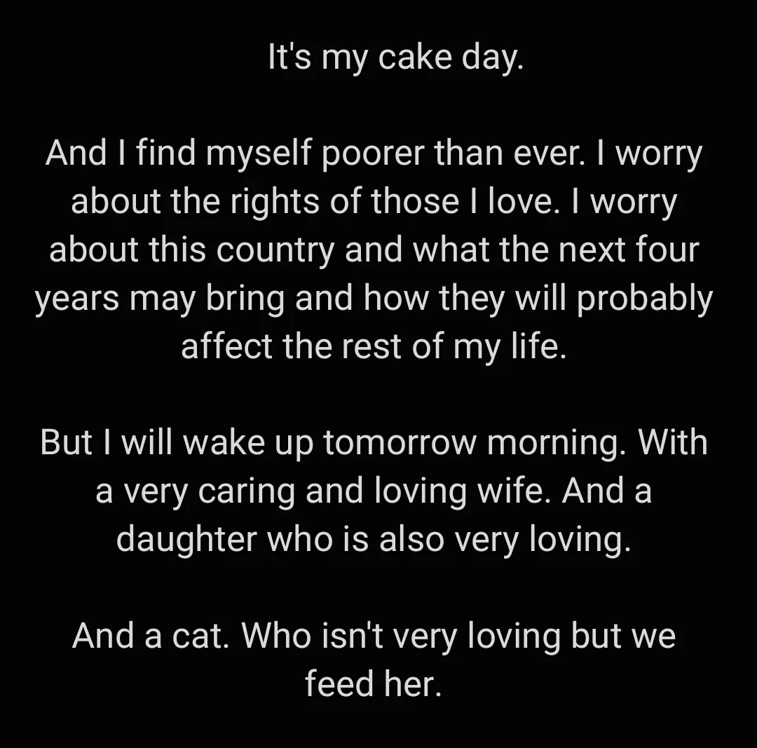It's My Cake Day and I'm Anxious—Plus, There's a Cat!
