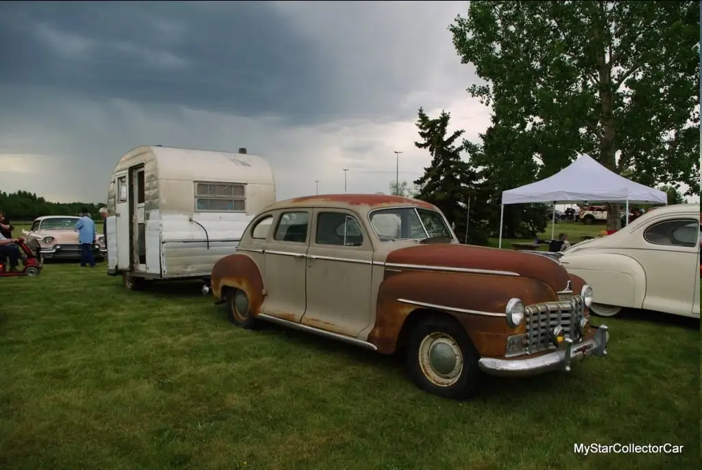 Check out my classic 1946 Dodge at the car meet!