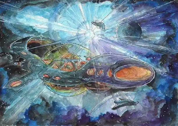 Roundship: My Latest Aquarelle Painting Adventure