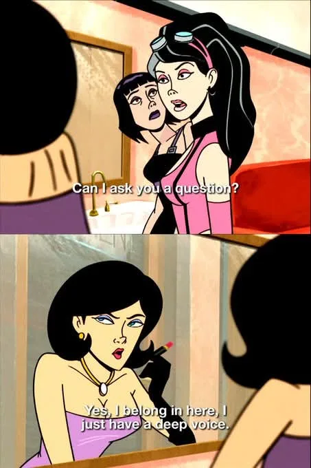 She's a perfect 10, but her voice is pure Roz from Monsters Inc.