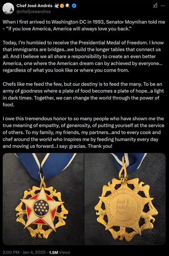 In a shocking turn of events, the US's support for Israel leads to tragedy, prompting Joe Biden to honor Chef Jose Andres with a medal.