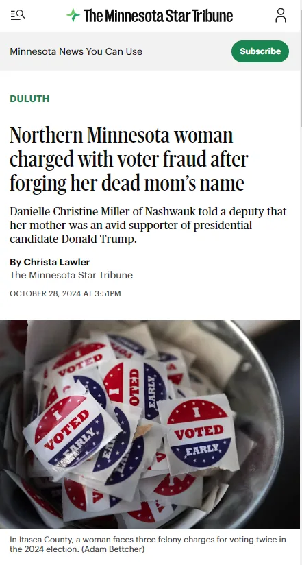 Confession Through Accusation: MAGA Woman Charged with Voter Fraud