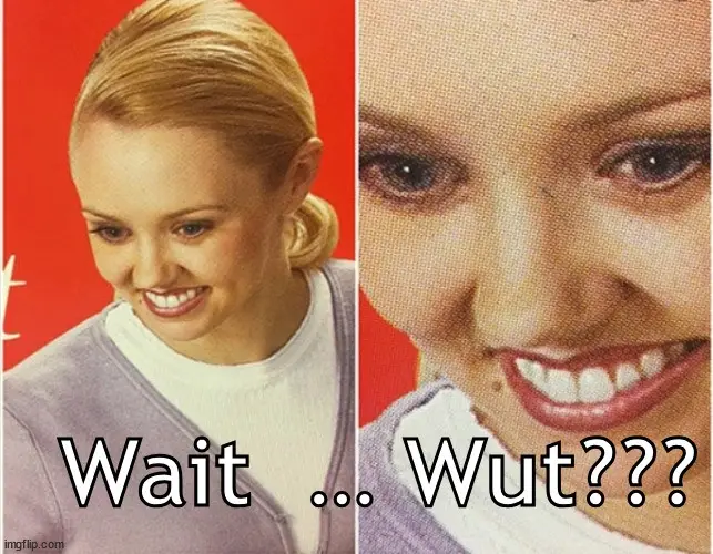 The image is a split-screen showing a woman with blonde hair in a ponytail, smiling and looking down on the left, and a…
