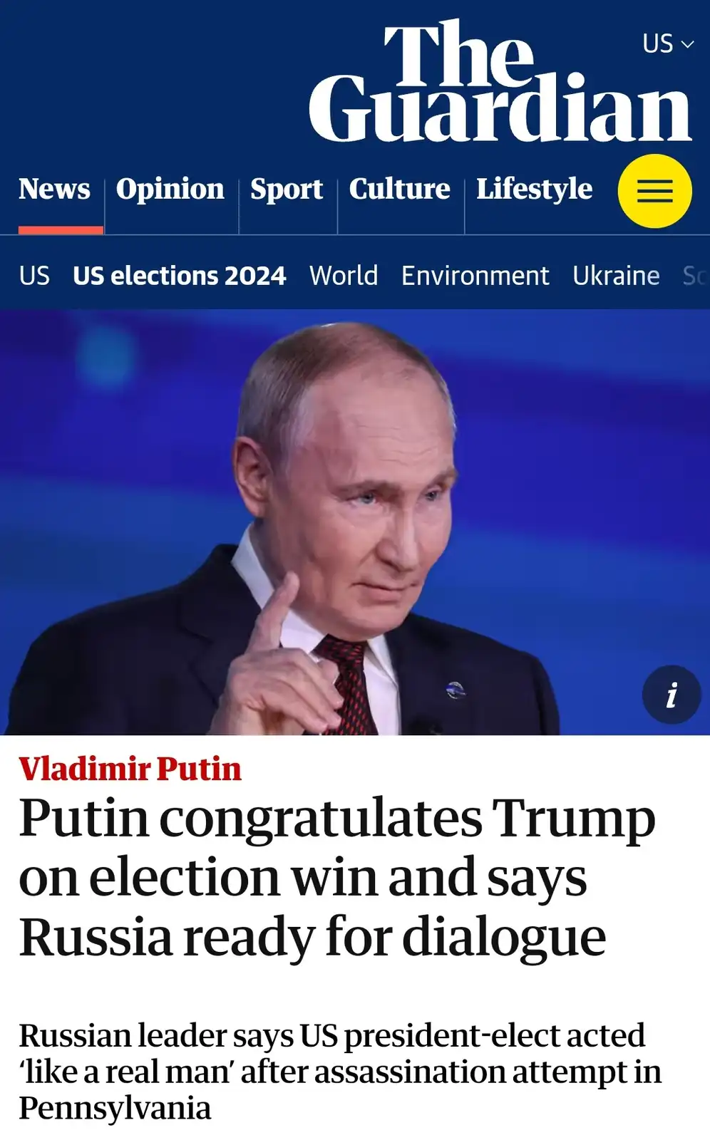 Daddy Vladdy affectionately calls Drumpf a good boy