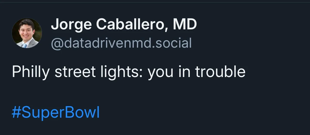 A screenshot of a tweet by Jorge Caballero, MD, showing his profile picture, handle @datadrivenmd.social, and the text…