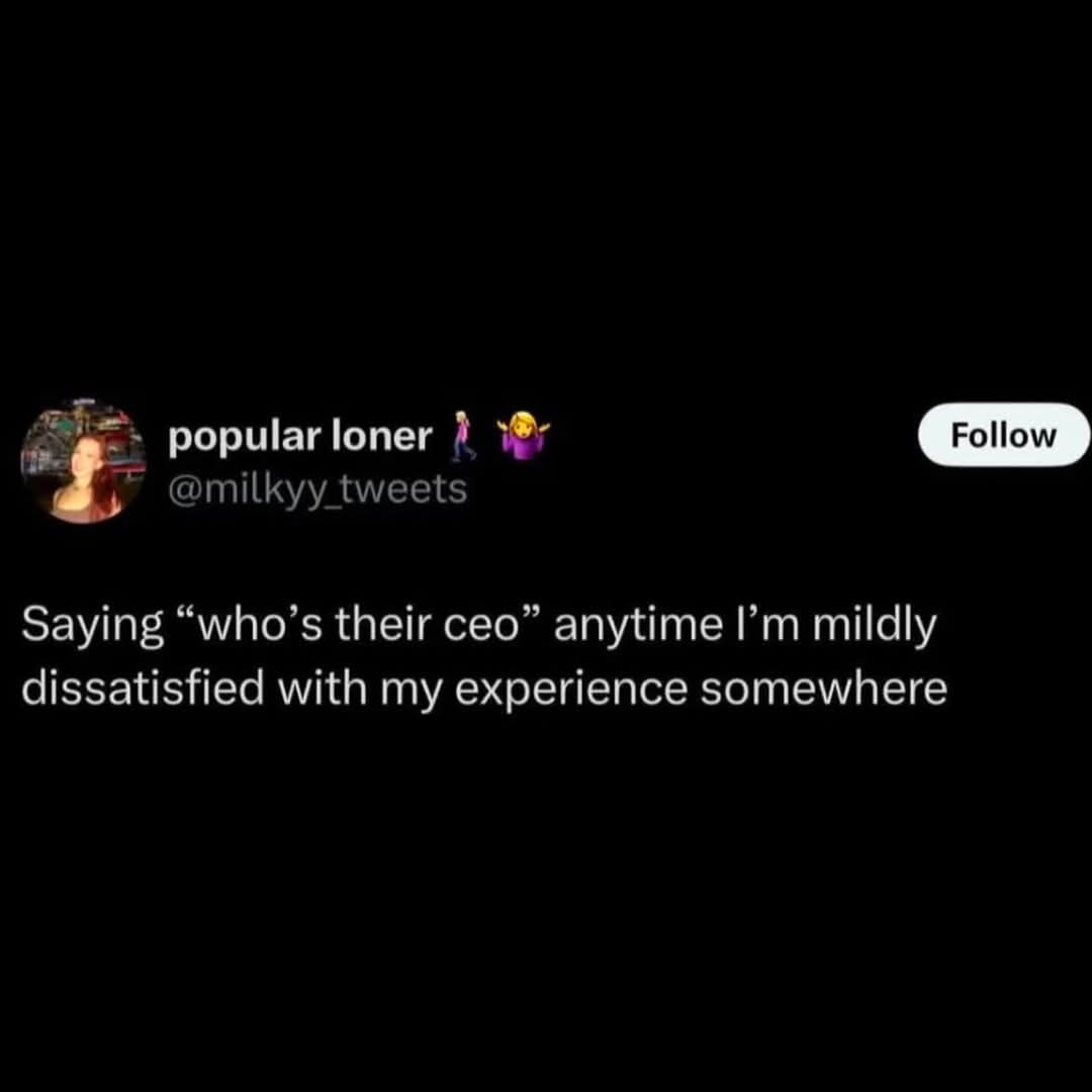 A screenshot of a tweet from a user named 'popular loner' with the handle @milky_tweets, showing a black background with…