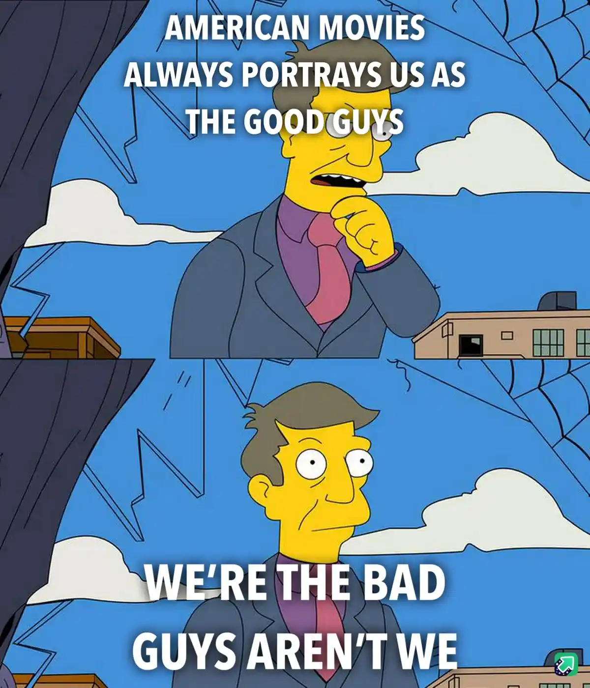 The image shows two panels of the animated character Ned Flanders from The Simpsons. In the top panel, he looks thoughtful…