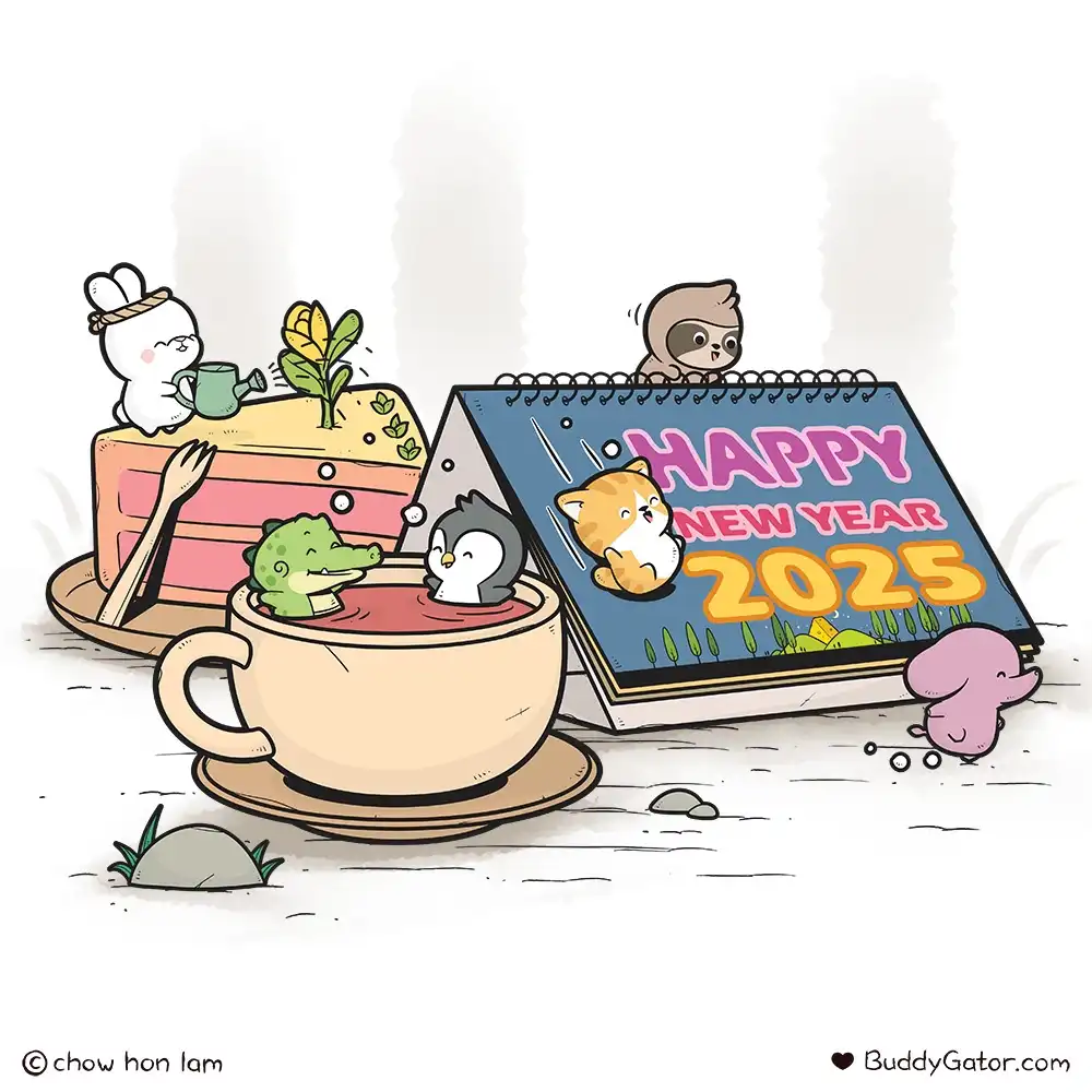 Meet Buddy Gator: Wishing You a Joyful New Year 2025!