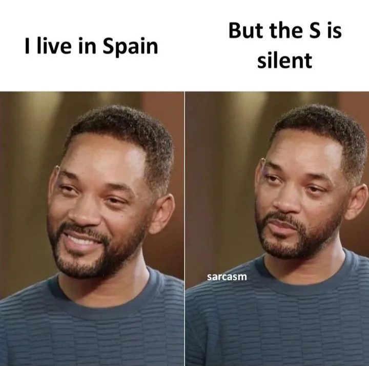 The image is split into two panels showing Will Smith. In the left panel, he smiles while text above reads 'I live in…