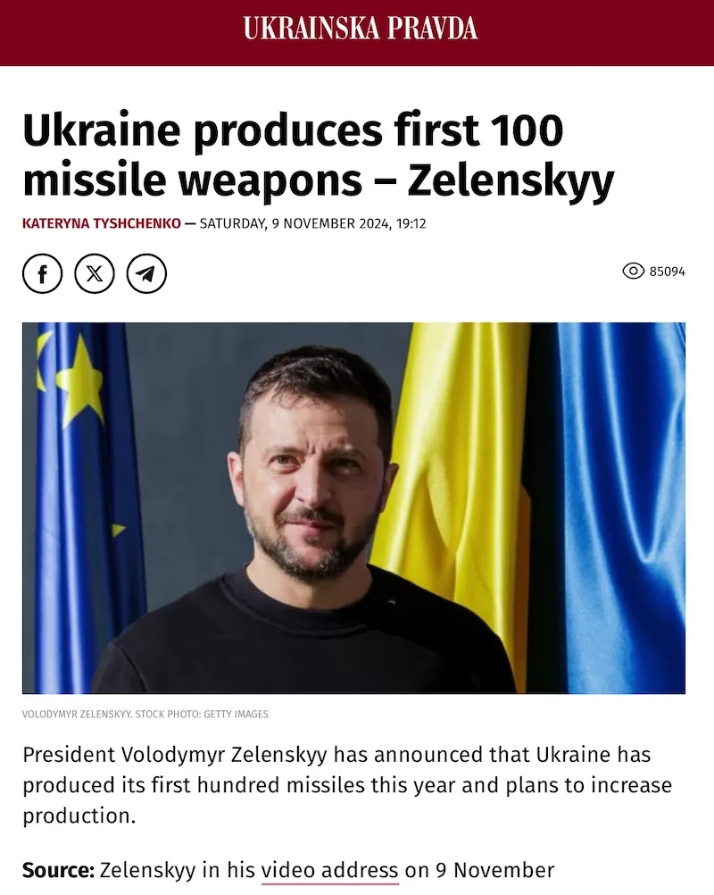 Ukraine's Milestone: Producing Their First 100 Missiles