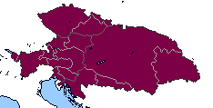 A map of Russia is shown entirely colored in a solid dark red, with faint internal borders visible. Overlaid text reads 'the…