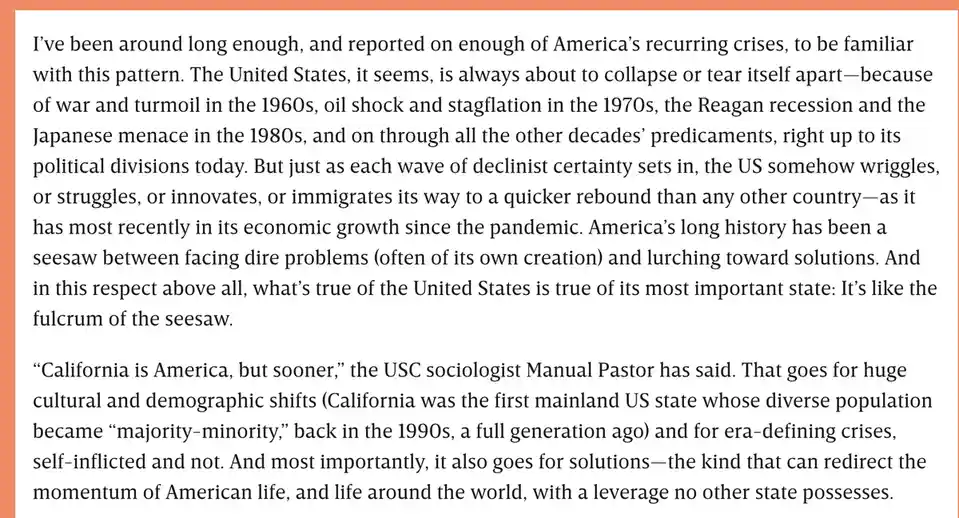James Fallows Discusses California's Potential to Save the Nation