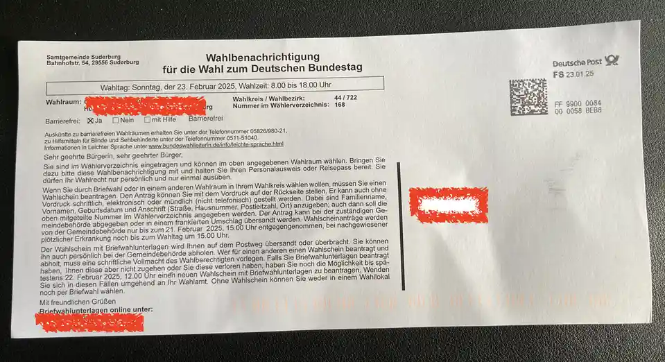 Received a Letter from the Government Today