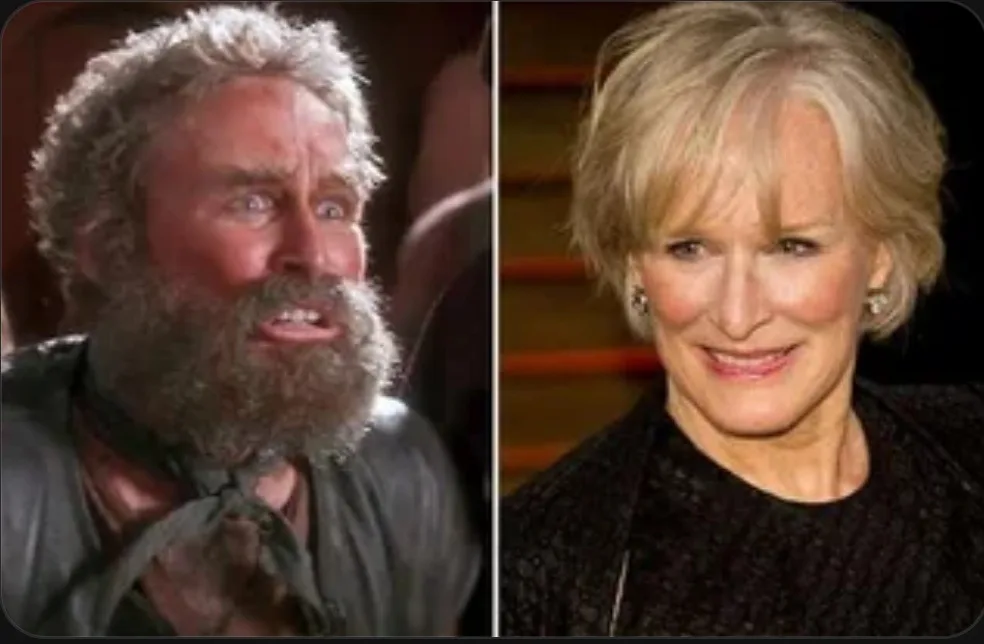 The image is a split-screen meme featuring two people: on the left, a man with a long, graying beard and wild hair, looking…