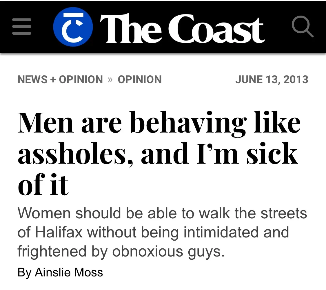 A screenshot of a newspaper article from 'The Coast' dated June 13, 2013, under the 'Opinion' section. The headline reads…