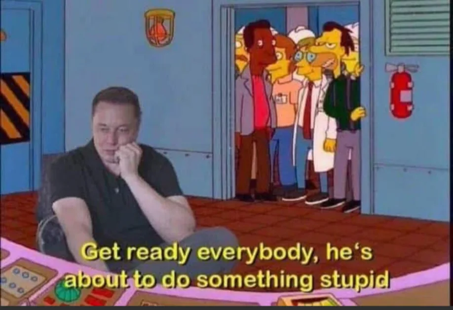 A still image from The Simpsons shows a group of animated characters standing in a doorway, looking concerned. In the…