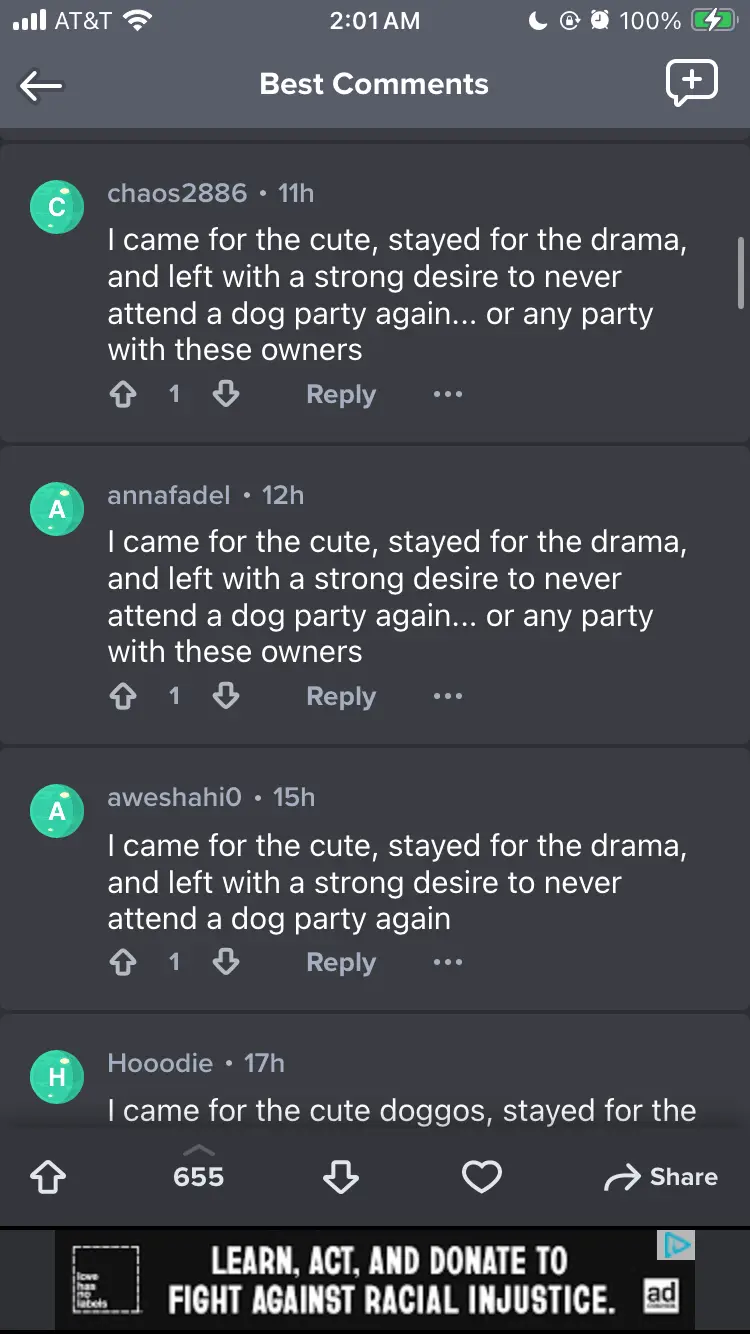 A screenshot of a Reddit comment section under 'Best Comments' shows multiple users posting nearly identical comments about…