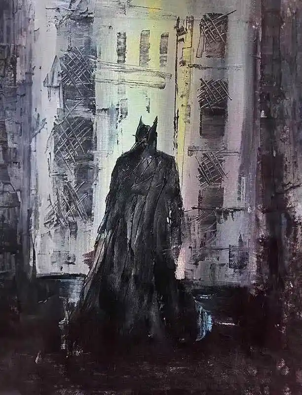 My Artistic Take on Batman: An Oil Painting Journey