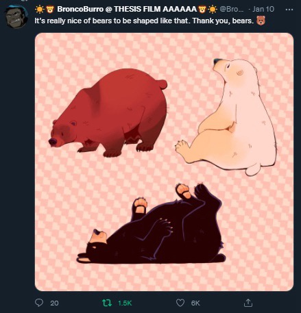 The image displays three cartoon bears of different colors — a brown bear, a polar bear, and a black bear — arranged on a…