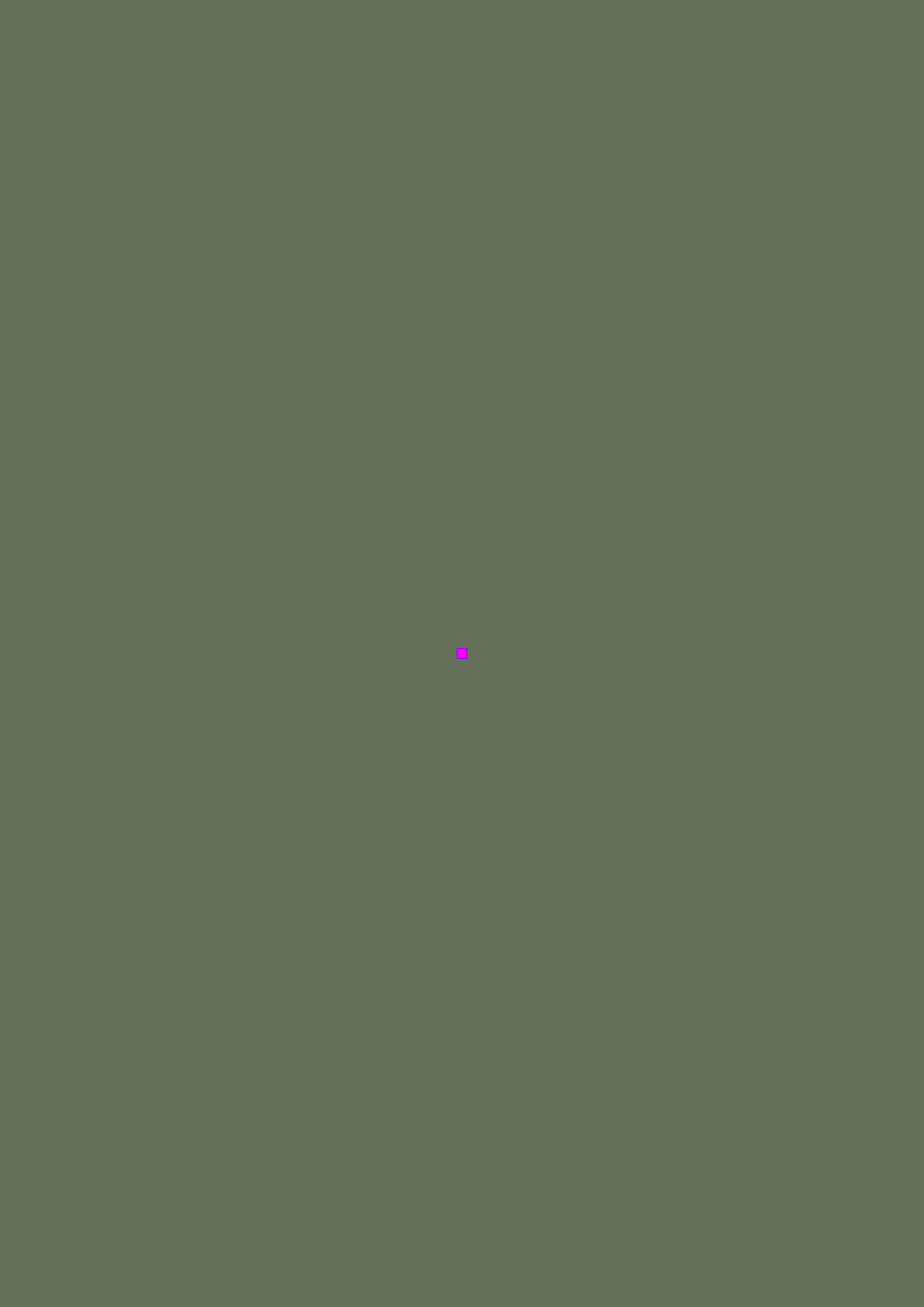 The image is a solid olive-green background with a tiny, barely visible magenta square in the exact center. There is no…