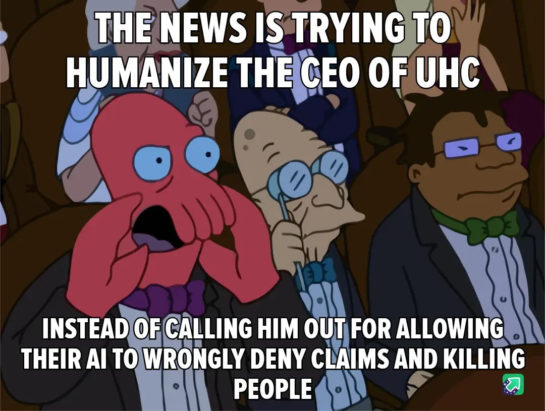 An image from the animated show Futurama shows a red octopus character with a shocked expression, covering its mouth with…