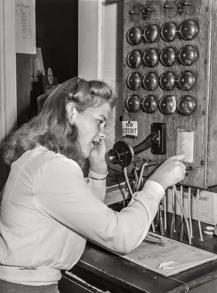 Flashback to July 1942: The quaint town of Oakridge, Oregon with a population of just 520 and its telephone switchboard.